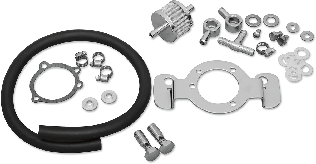 Crankcase Breather with Support Bracket Kit - Sportster
