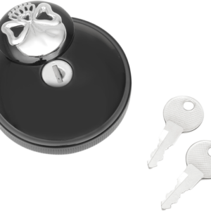 Locking Gas Cap - Skull - Vented - Gloss Black