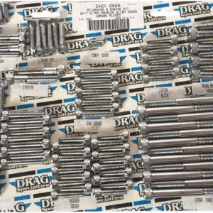 Bolt Kit - Engine - Knurled/Socket-Head - Chrome - M8