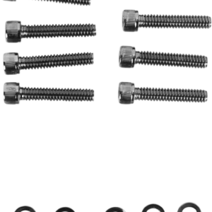 Bolt Kit - Cam Cover - Knurled - Black/Chrome - '99-'17 Twin Cam