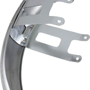 Wide Glide-Style Front Fender with Chrome Mounting Brackets - For 19" or 21" Wheel