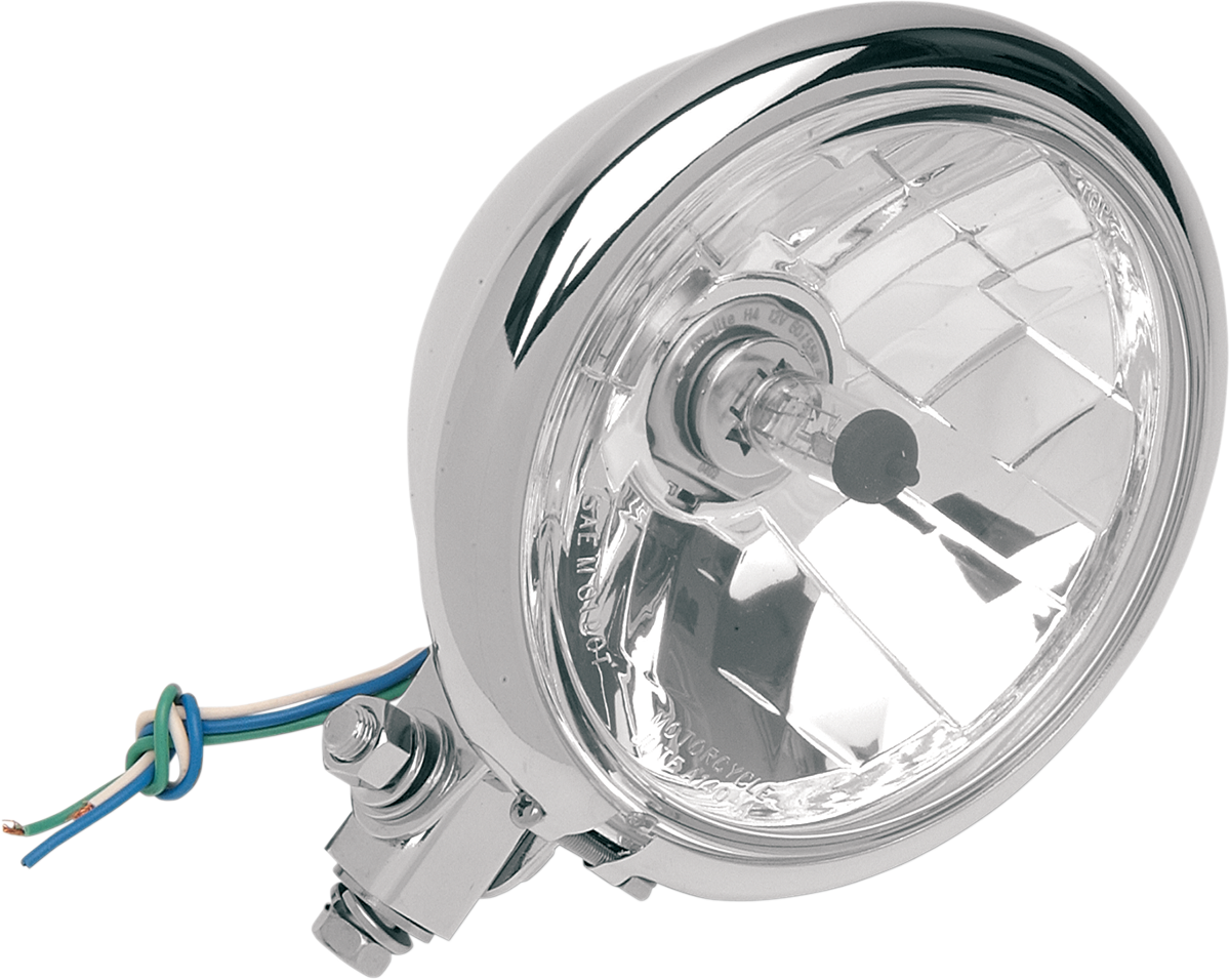 Bottom Mount Springer Headlight - 5-3/4" - Chrome