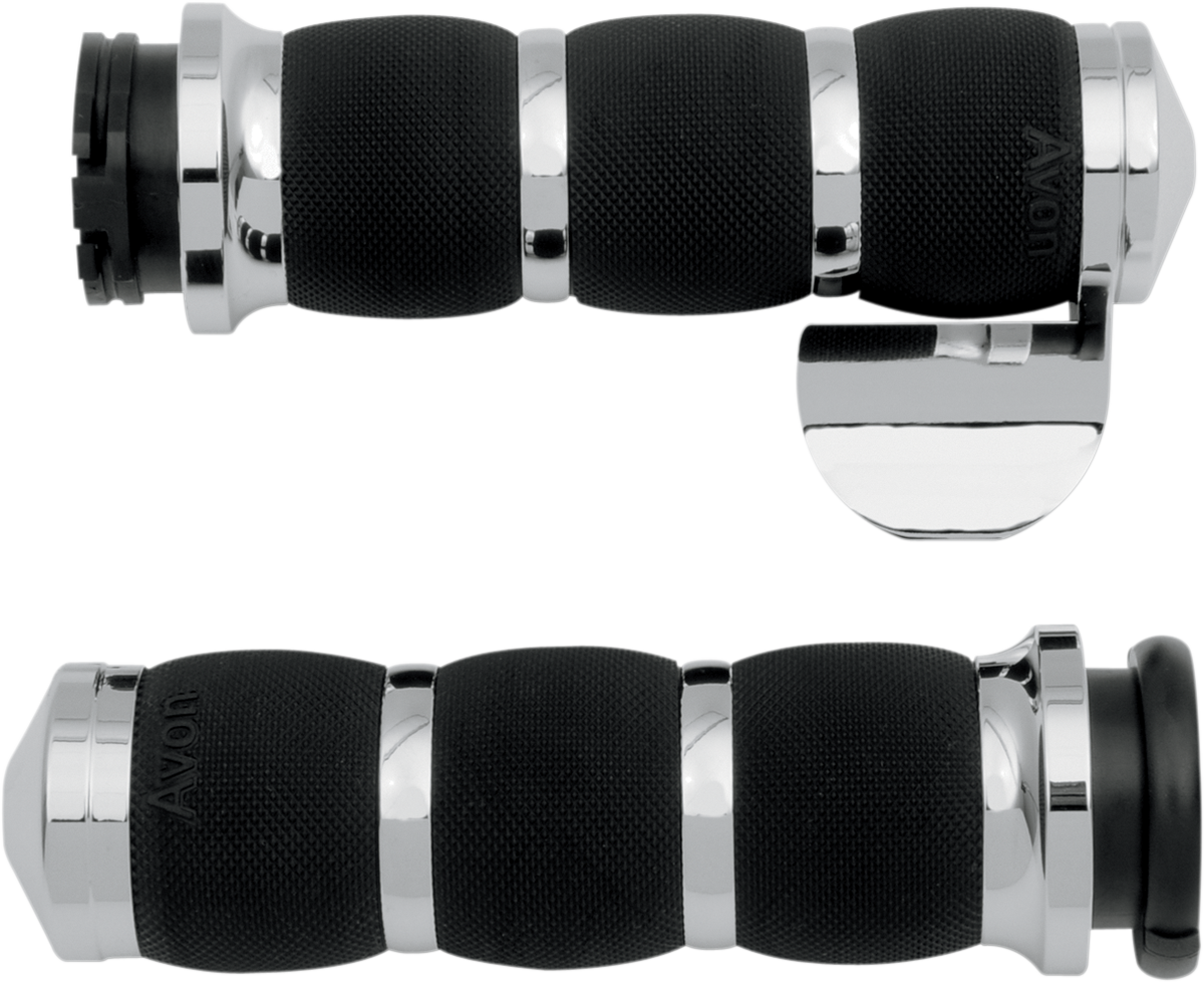 3-Ring Air Cushioned Grips - Throttle Boss - Chrome