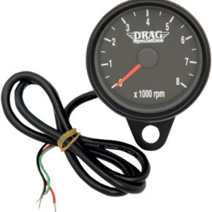 Mini Electronic Tachometer - Black - Backlit LED Black Face - 2.4"