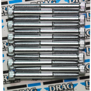 Bolt Kit - Crankcase - Knurled/Socket-Head - Chrome - M8