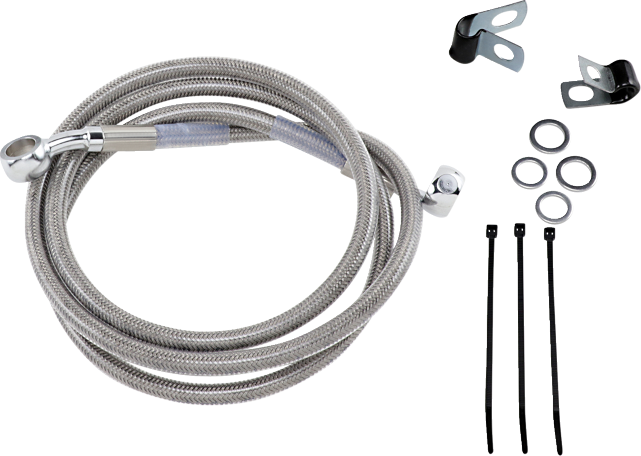 Brake Line - Front - +4" - Stainless Steel