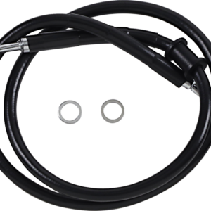 Brake Line - +8" - Black - '18-'24 Softail