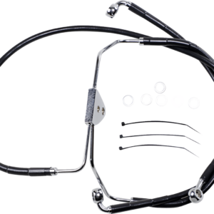 Brake Line - Front - Black - +4"