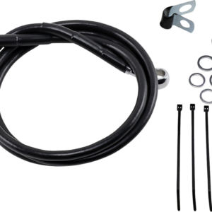 Brake Line - Front - Black - +6" - '99-'07 FXST