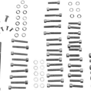 Bolt Kit - Complete Motor - Knurled/Socket-Head - Black/Chrome - '07-'16 Touring