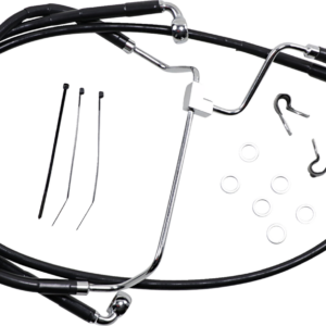 Brake Line - Front - Black - +10"