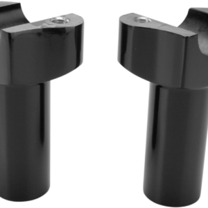 Forged Aluminum Handlebar Risers - Straight - 3-1/2" - Black