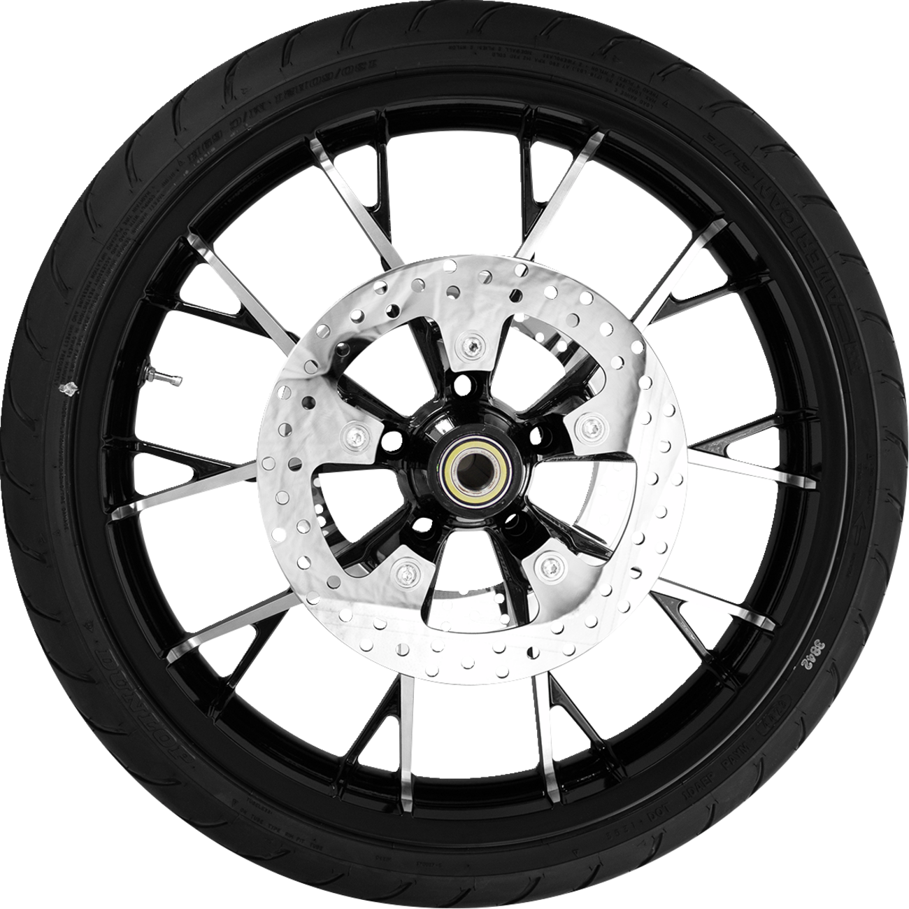 Marlin Front Wheel - Black Cut (21") | Rotors (11.8") | Dunlop Tire (130/60B21)