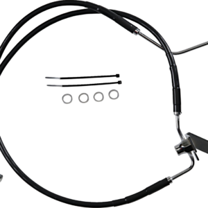 Brake Line - Front - Black - +2" - Softail '04-'06