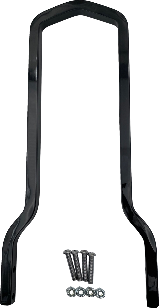 Square Sissy Bar - Tall - Black - 12.5" H x 7.5" W