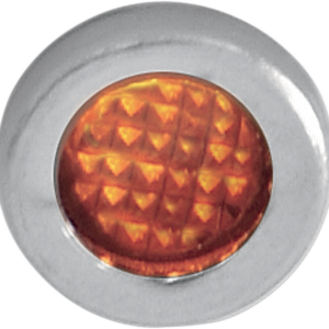 Snap-In Indicator Light - Amber - Stainless Steel Bezel