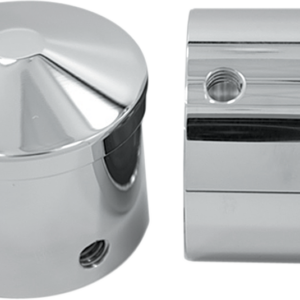 Front Axle Nut Cover - Chrome - Air Cushion - 1"