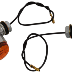 BulletvMarker Lights - LED - Amber Lens - Chrome