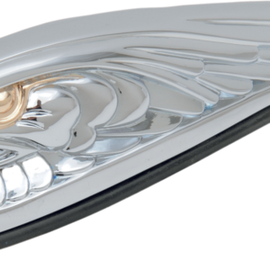 Eagle Head with Lights - Gold Eyes - Small - Chrome