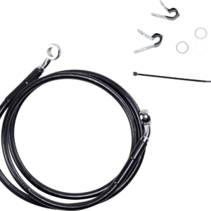 Brake Line - Front - Black - +8" - XL