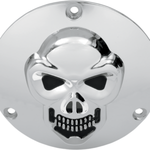 Skull Derby Cover - Chrome - 3 Hole - Big Twin