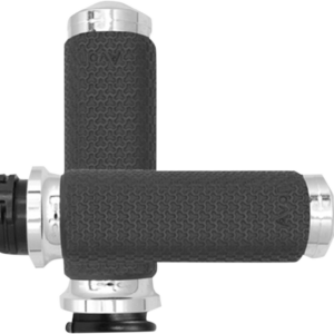 Vibration Dampening Memory Foam Grips - Large - Chrome