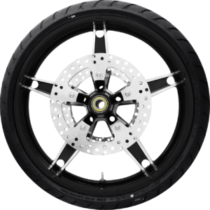 Daytona Front Wheel - Black Cut (21") | Rotor (11.8) | Dunlop AE Tire (130/60B21)