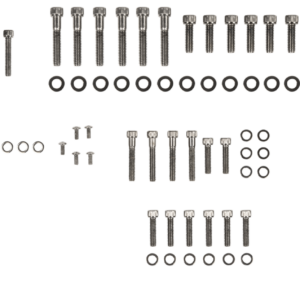 Bolt Kit - Complete Motor - Knurled/Socket-Head - Black/Chrome - '07-'17 Softail/Dyna