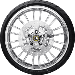 Atlantic Front Wheel - Chrome (21") | Rotors (11.8") | Dunlop AE2 Tire (130/60B21)