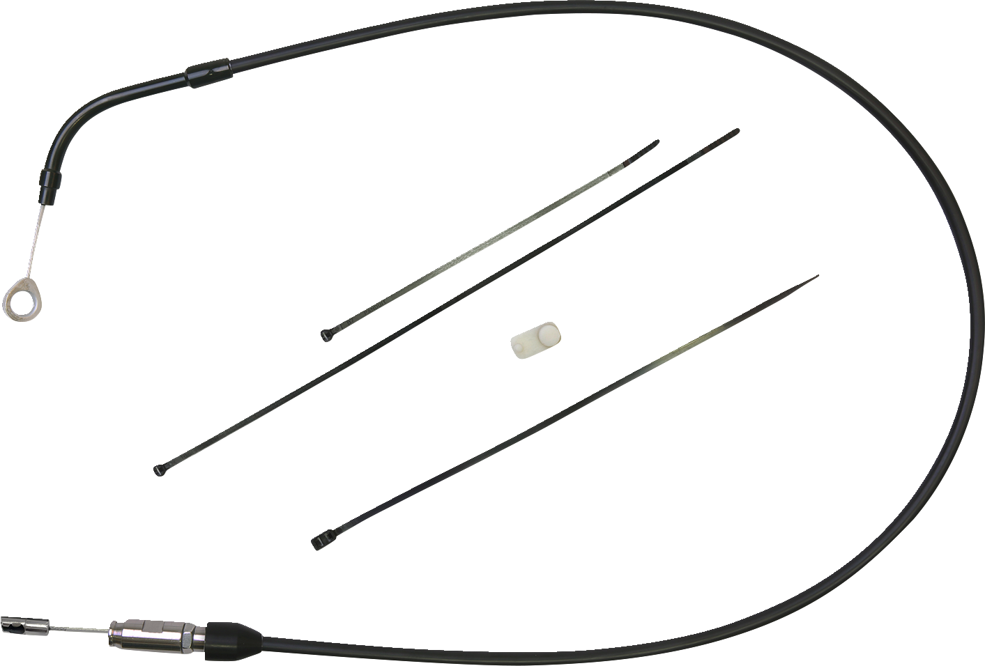 Quick Connect Clutch Cable - Upper - Bent Tube - 49" - Black/Black