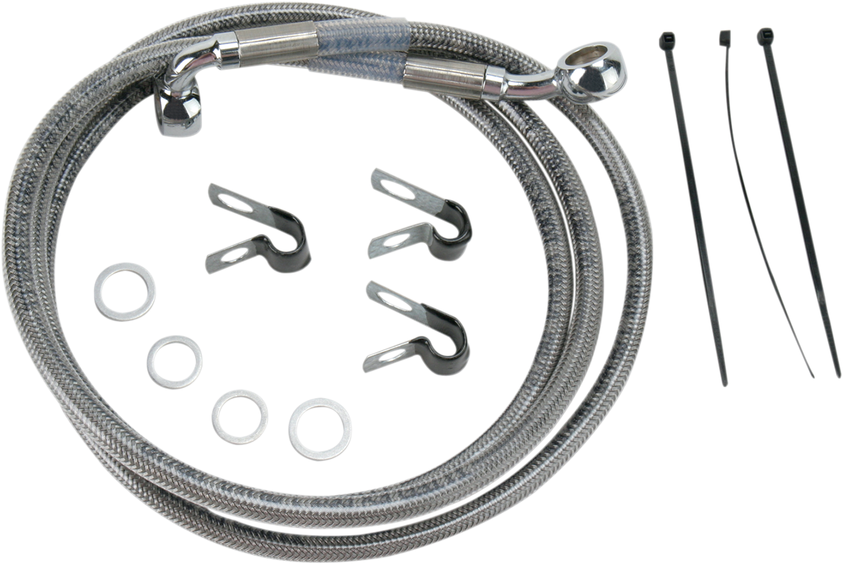 Brake Line - Front - +10" - Stainless Steel