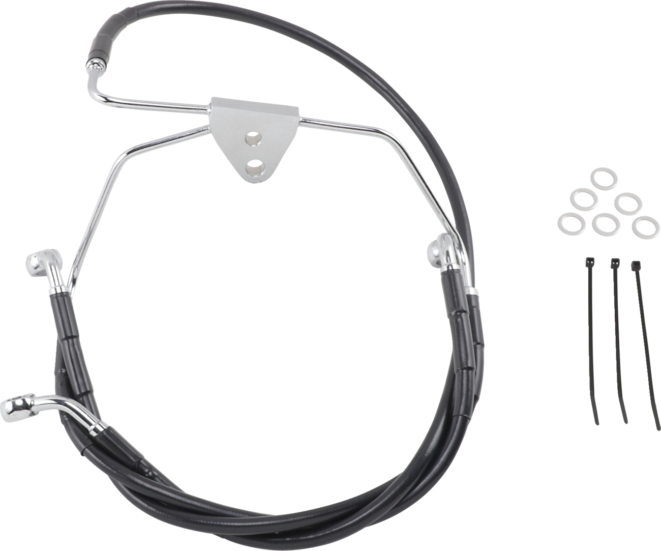 Brake Line - Front - Black - +2" - FLH '96-'07