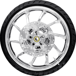 Hurricane Front Wheel - Chrome (21") | Rotors (11.8") | Dunlop AE2 Tire (130/60B21)
