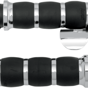 3-Ring Velvet Air Grips - TBW - Throttle Boss - Chrome