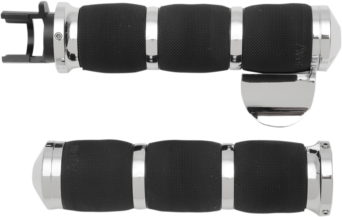 3-Ring Air Cushioned Grips - Indian - Throttle Boss - Chrome