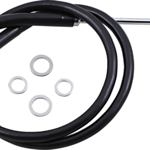 Brake Line - +4" - Black - '15-'17 Softail