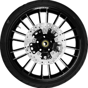 Atlantic Front Wheel - Black Cut (21") | Rotors (11.8") | Dunlop AE2 Tire (130/60B21)