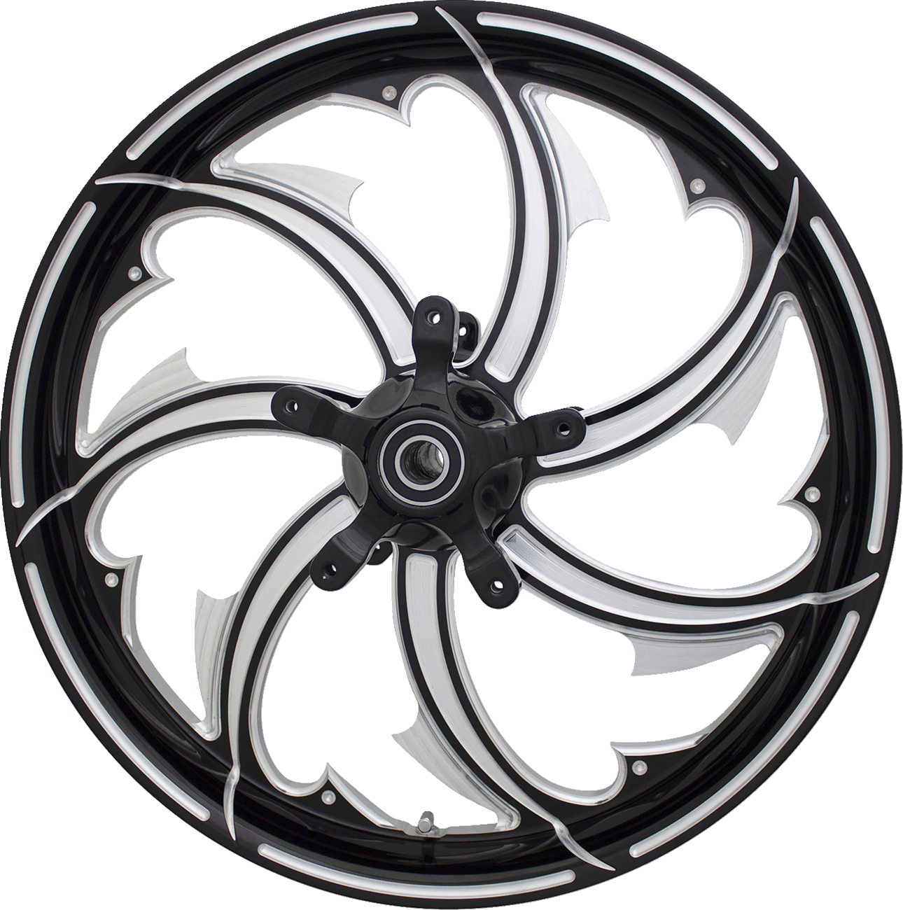 Wheel - Fury - Rear - Single Disc/with ABS - Black Cut - 16x5.5 - FL