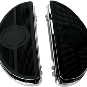 Half-Moon Floorboard - w/ Vibration Inserts - Chrome - FL