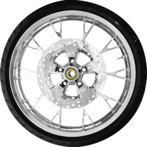 Marlin Front Wheel - Chrome (21") | Rotors (11.8") | Dunlop AE2 Tire (130/60B21)