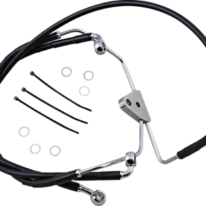Brake Line - Front - Black - +6"