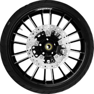 Atlantic Front Wheel - Black Cut (21") | Rotors (11.8") | Dunlop Tire (130/60B21)