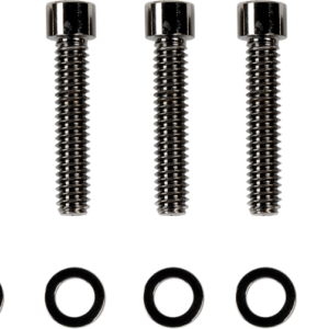Bolt Kit - Cam Cover - Smooth/Socket-Head - Black/Chrome - M8