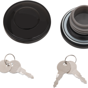 Screw-In Locking Gas Cap - Non-Vented - Gloss Black