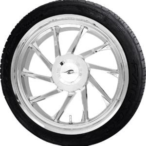 Hurricane 3D Rear Left Wheel - Chrome (18") | Falken Tire (215/45ZR18)