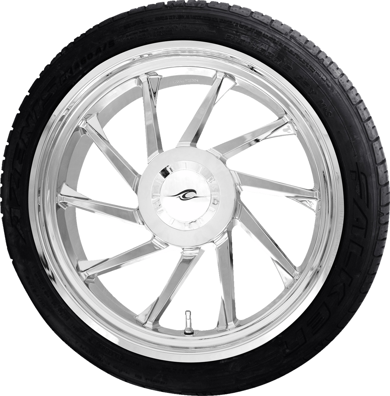 Hurricane 3D Rear Left Wheel - Chrome (18") | Falken Tire (215/45ZR18)
