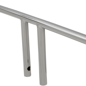 1" T-Bar - Dimpled - Straight - 8" - Chrome