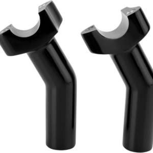 Forged Aluminum Handlebar Risers - Pullback - 4-1/2" - Black