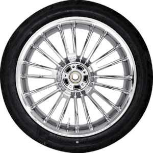 Atlantic Rear Wheel - Chrome (18") | Dunlop AE2 Tire (180/55B18)