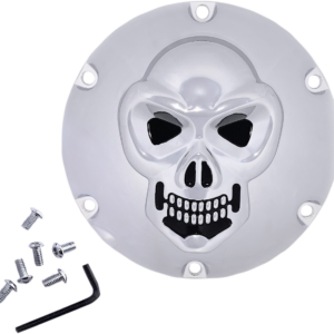 Skull Derby Cover - Chrome - 6-Hole